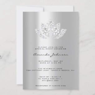 Invitation Mariage de mariée Lotus Mandala Cristal 
