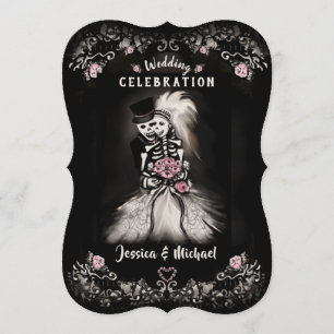 Invitation Mariage de mariée Skeletons Cemetery Love Invitati