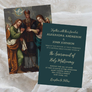 Invitation Mariage de messe religieuse catholique