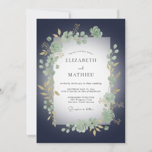 Invitation Mariage de minuit au eucalyptus