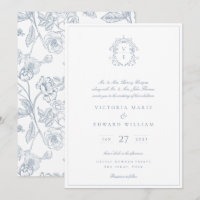 Mariage de monogramme de la crête de la régence bl