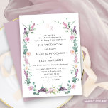 Invitation Mariage de monogramme floral mauve violet pastel<br><div class="desc">Élevez votre journée spéciale avec cette faire-part de mariage enchanteresse, avec un cadre floral d'aquarelle exquis orné de fleurs délicates dans les tons violet, lilas, mauve, pourpre poussiéreux, roux, rose et jaune crémeux. Ce design élégant dépeint une histoire d'amour unique avec un mélange harmonieux de romance et de sophistication. Les...</div>
