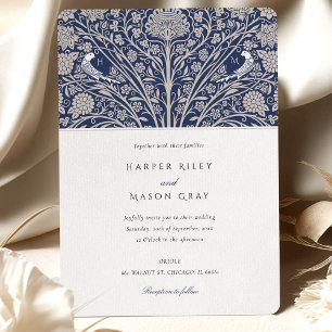 Invitation Mariage de Monogramme pour oiseaux jumeaux victori