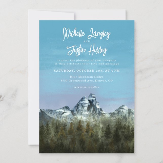 Invitation Mariage de montagne (Devant)