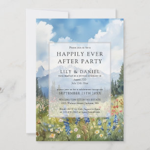 Invitation Mariage de montagne aux fleurs sauvages pour toujo