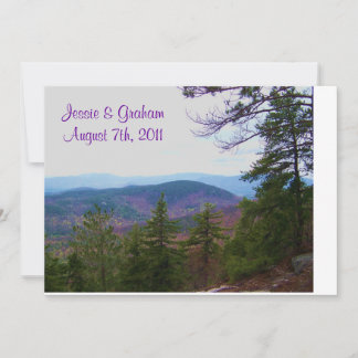 Invitation mariage de montagne blanc