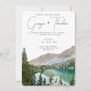 Invitation Mariage de montagne du lac Alpin