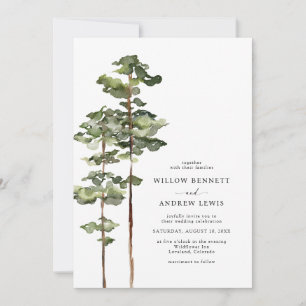 Invitation Mariage de montagne moderne