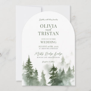 Invitation Mariage de montagne rustique