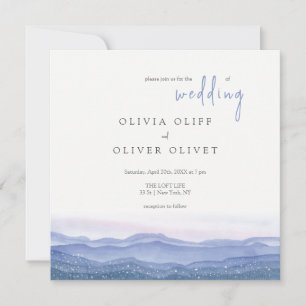 Invitation Mariage de Montagnes violettes