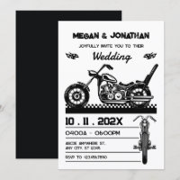 Mariage de motard à moto vintage