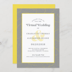 Invitation Mariage de Motif moderne virtuel en ligne