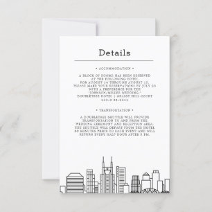 Invitation Mariage de Nashville   Détails de l'invité