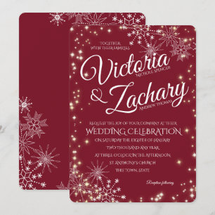 Invitation Mariage de neige de Bourgogne