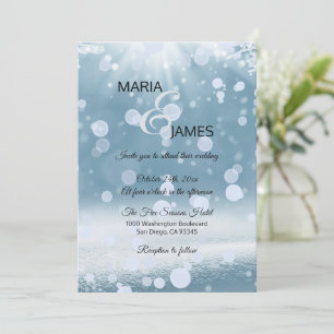 Invitation Mariage de neige d'hiver