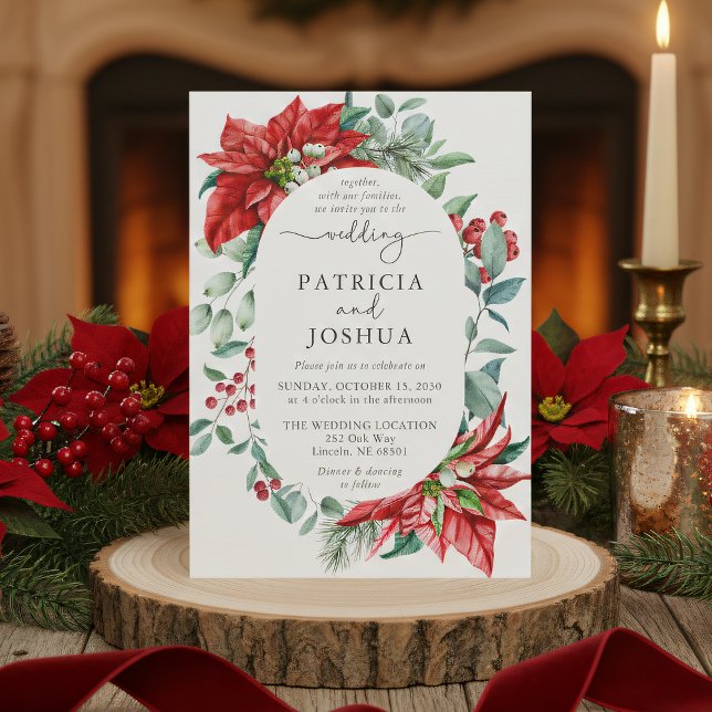 Invitation Mariage de Noël Botanique d'Hiver (Créateur téléchargé)