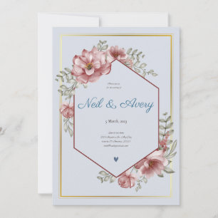 Invitation Mariage de Noël des baies rouges d'hiver