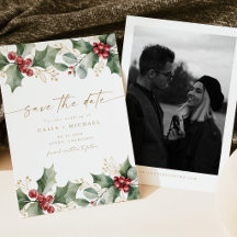 Mariage de Noël en Hiver Enregistrez la Date