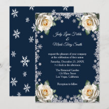 Mariage de Noël Flocon de Neige Roses Blanches