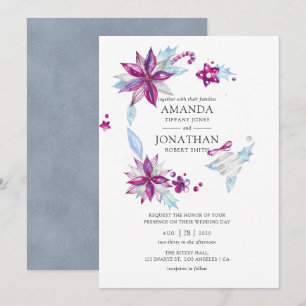 Invitation Mariage de Noël Joyeux et Lumineux
