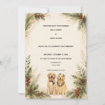 Mariage de Noël Personnalisé avec Retriever d'Or