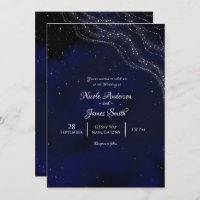 Mariage de nuit bleu étoilé