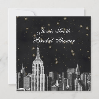 Invitation Mariage de Nuit Étoilée sur la Skyline de NYC avec