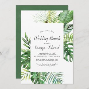 Invitation Mariage de palme sauvage Tropical Brunch