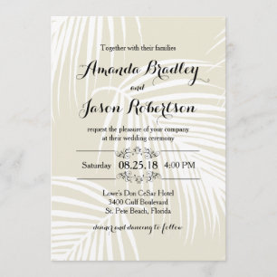 Invitation Mariage de palmes tropicales