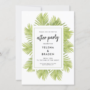 Invitation Mariage de palmiers tropicaux après la fête