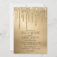 Mariage de Parties scintillant de luxe Sparkly Gol