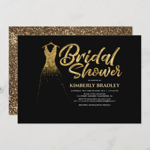 Invitation Mariage de Parties scintillant d'or Fête de l'mari