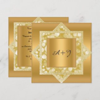 Invitation MARIAGE de PARTIES SCINTILLANT OR motif