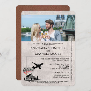 Invitation Mariage de passeport Allemagne Brown