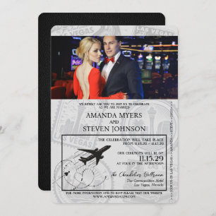 Invitation Mariage de passeport Black Las Vegas