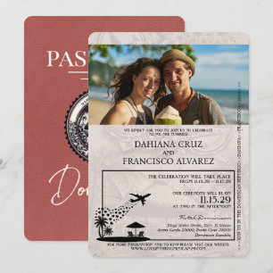 Invitation Mariage de passeport de la République Dominicaine