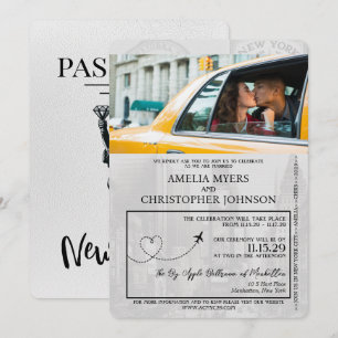 Invitation Mariage de passeport de New York