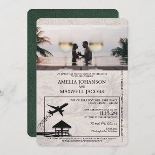 Invitation Mariage de passeport des Maldives vertes