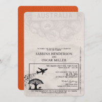Mariage de passeport d'Orange Australie