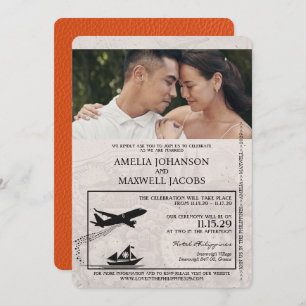 Invitation Mariage de passeport d'Orange Philippines