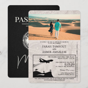 Invitation Mariage de passeport du Maroc noir