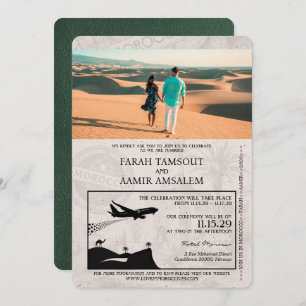 Invitation Mariage de passeport du Maroc vert