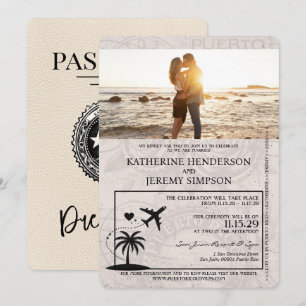 Invitation Mariage de passeport Ivory Porto Rico