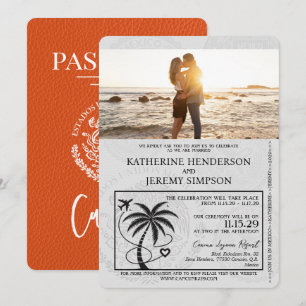 Invitation Mariage de passeport Orange Cancun
