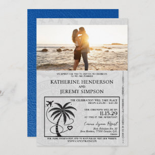 Invitation Mariage de passeport Royal Blue Mexico