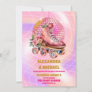 Invitation Mariage de patinage à roulettes super Retro