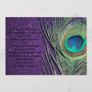 Invitation Mariage de Peacock violet