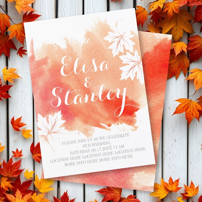 Invitation Mariage de pêche de corail abstrait moderne (Créateur téléchargé)