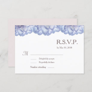 Invitation Mariage de pétales blanchis blanc lilas floral RSV