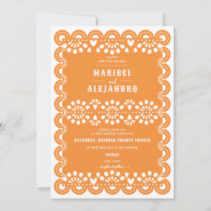 Invitation Mariage de pétoncle mexicain Picado Floral Boho